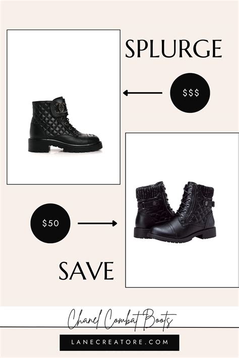 chanel combat boots dupe.